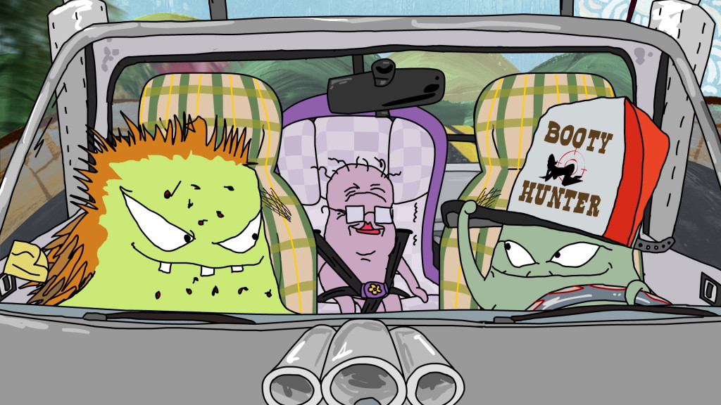 (L to R) Squidbillies returns for an eighth season on September 21st at 11:45 p.m. (ET, PT) on Adult Swim. Join Rusty (Daniel McDevitt), Granny (Dana Snyder) and Early (Unknown Hinson) as they face another season of the trials and tribulations of the Cuyler clan.