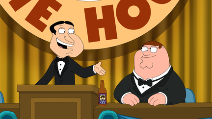Quagmire getting ready to destroy.