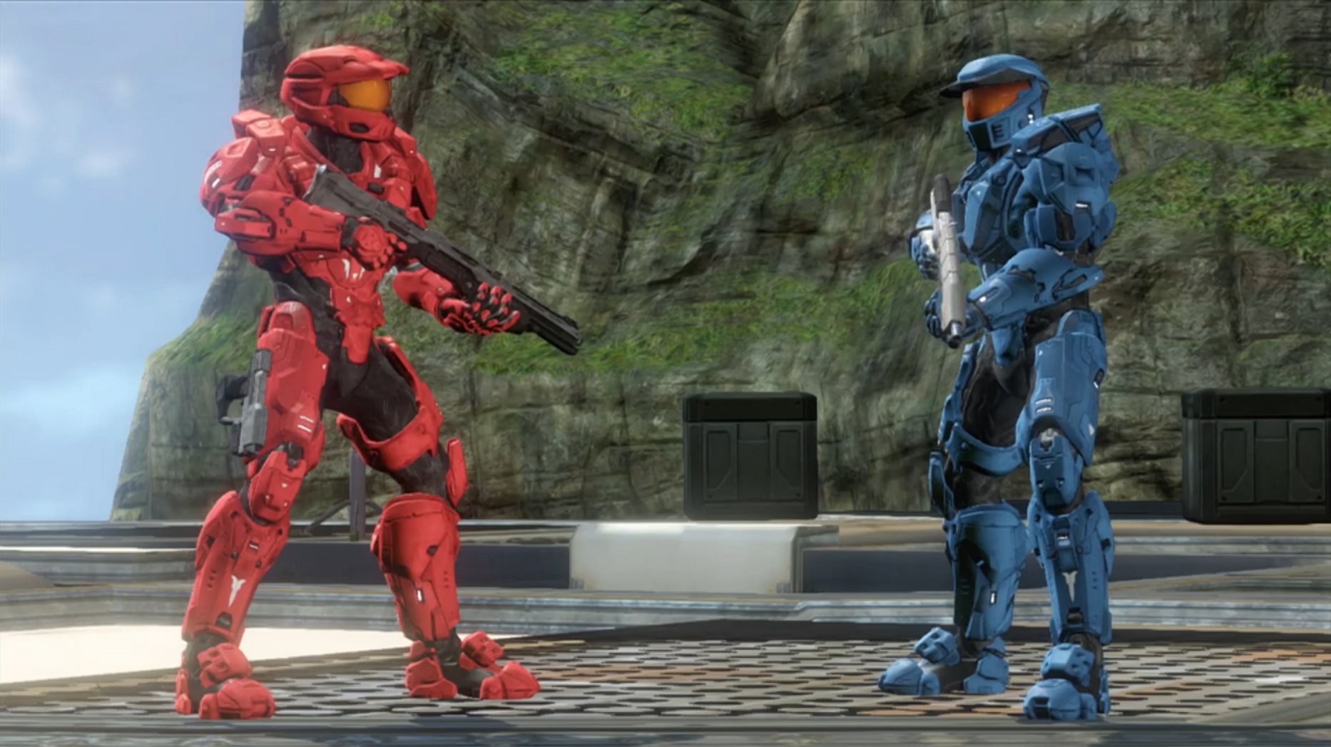 Хало синие против красных. Red vs Blue игра. Красный робот против синего. Синие против зеленых