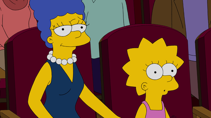 Marge and Lisa, out on the town.
