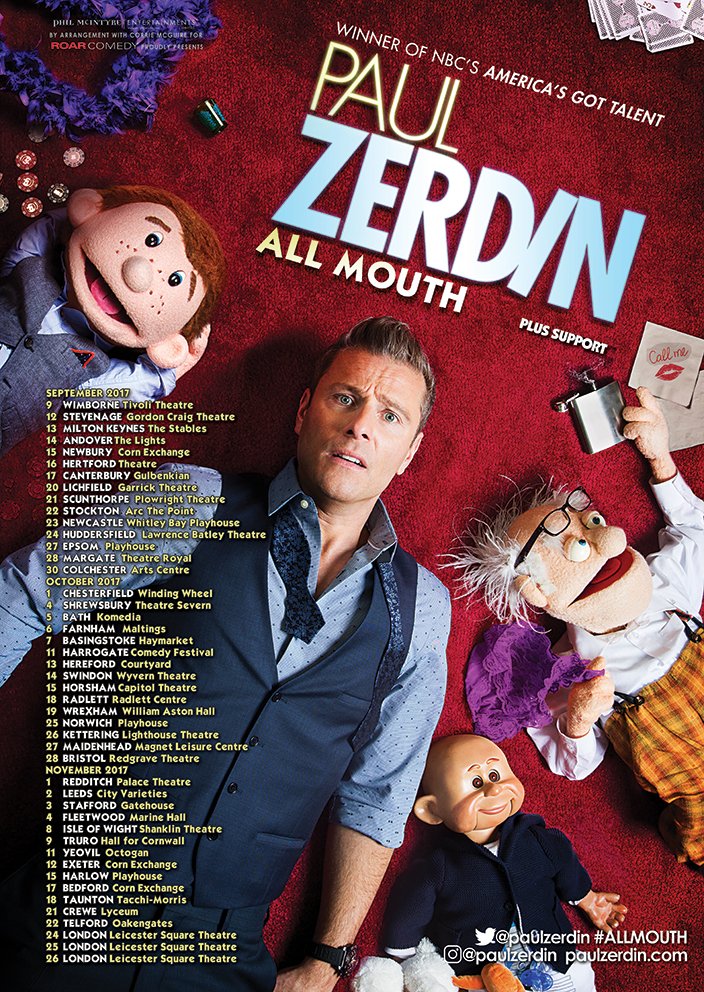 BUBBLE UK British Ventriloquist Paul Zerdin announces UK Tour AND a